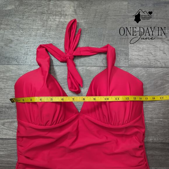 Cupshe Halter Tummy Control One Piece Swimsuit Size L - Picture 3 of 5